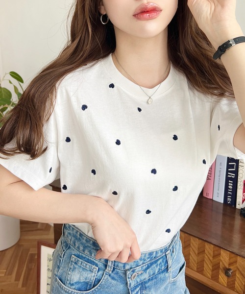 「moment+」 半袖Tシャツ M オートミール レディース