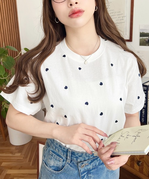 「moment+」 半袖Tシャツ M オートミール レディース