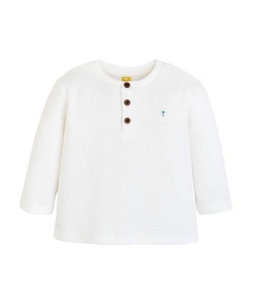tシャツ キノコヘンリーネック長袖Tシャツ キッズ 子供服 男の子 