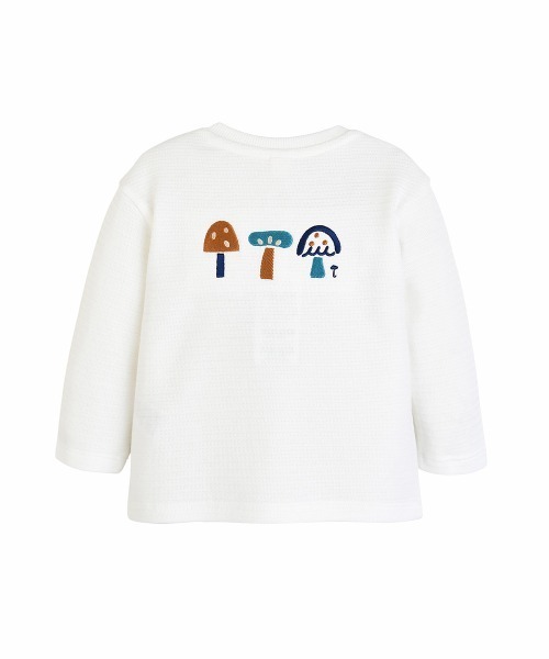 ヘンリーネック tシャツ キノコヘンリーネック長袖Tシャツ キッズ 子供 