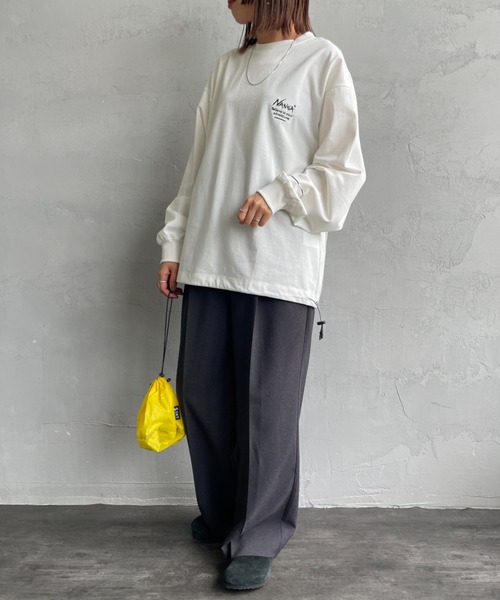 NANGA（ナンガ） tシャツ 別注 ブランドロゴ バックプリント ドロー