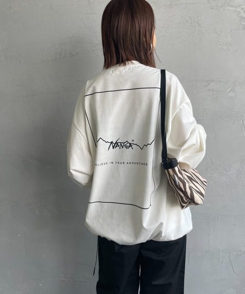 NANGA/ナンガ別注ブランドロゴバックプリント ドローコードTシャツ NANGA tシャツ 「WEB先行予約」「NANGA/ナンガ」 ブランドロゴ