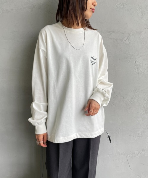 NANGA（ナンガ） tシャツ 別注 ブランドロゴ バックプリント ドロー