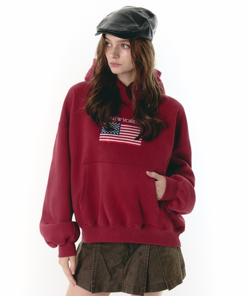 BENUA パーカー embroidery hoodie/刺繍フーディー レディース メンズ