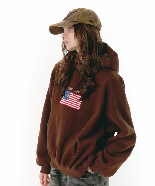 BENUA パーカー embroidery hoodie/刺繍フーディー レディース メンズ