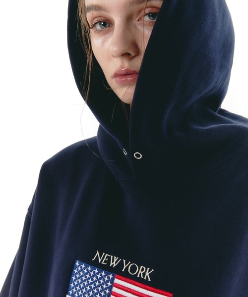 BENUA パーカー embroidery hoodie/刺繍フーディー レディース メンズ