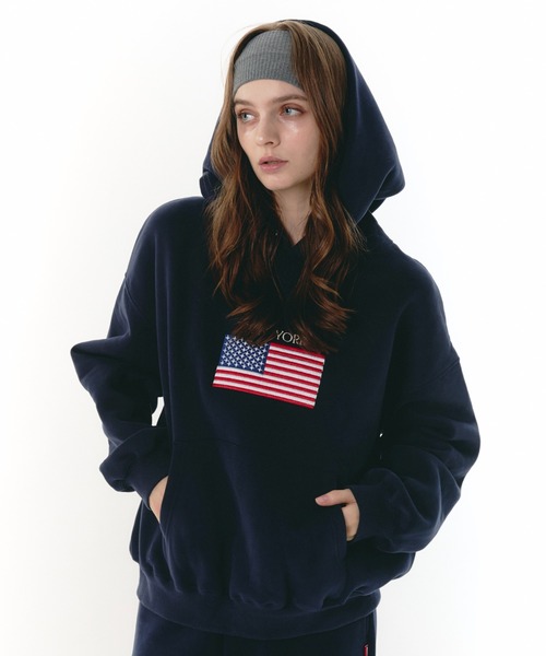 BENUA パーカー embroidery hoodie/刺繍フーディー レディース メンズ