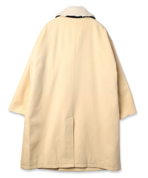 コート アウター YELW ANGORA MELTON P-COAT レディース メンズの画像