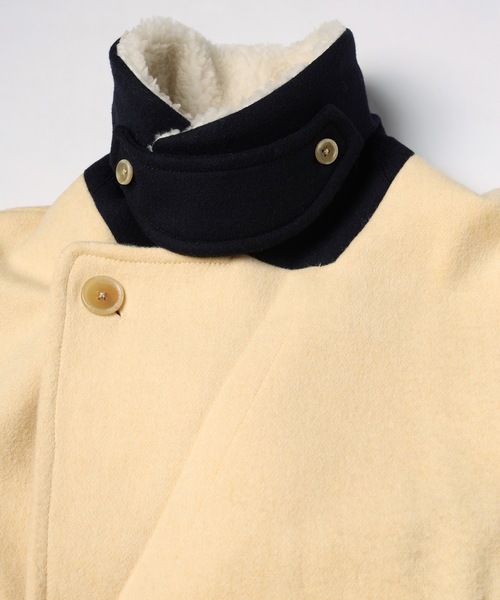 コート アウター YELW ANGORA MELTON P-COAT レディース メンズの画像