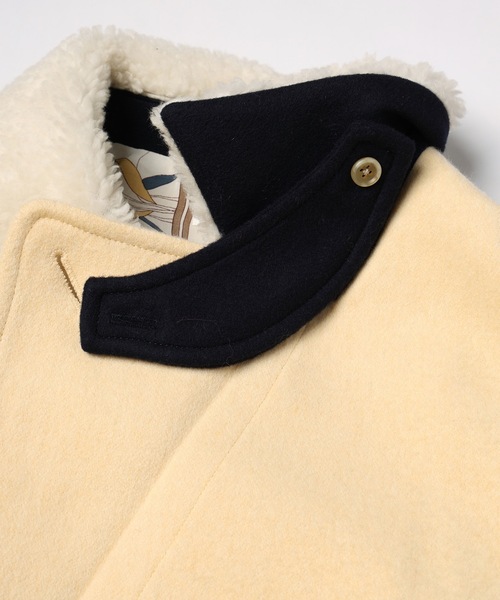 コート アウター YELW ANGORA MELTON P-COAT レディース メンズの画像