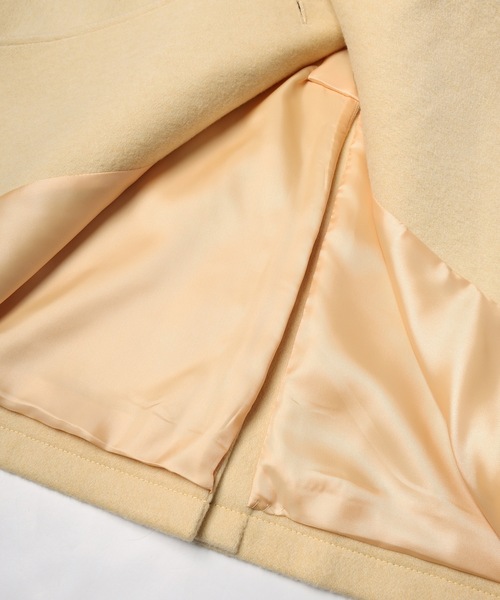 コート アウター YELW ANGORA MELTON P-COAT レディース メンズの画像