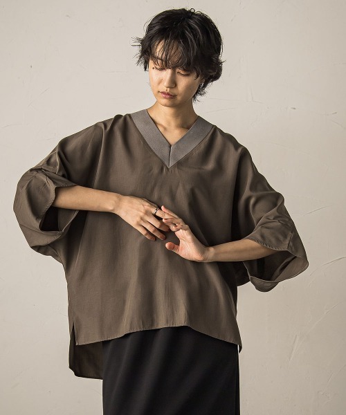 MAYSON GREY（メイソングレイ） ブラウス シャツ タックワイドスリーブ 