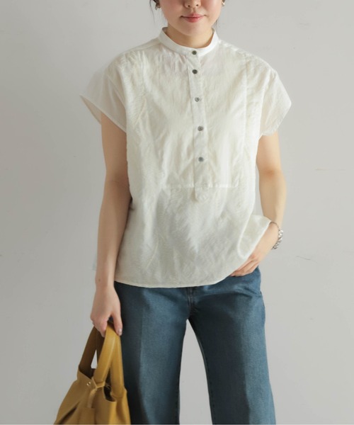 「NOMBRE IMPAIR」 半袖ブラウス FREE ホワイト レディース_画像2