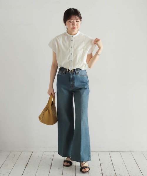 「NOMBRE IMPAIR」 半袖ブラウス FREE ホワイト レディース_画像6