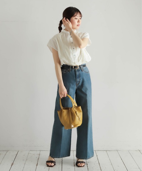 「NOMBRE IMPAIR」 半袖ブラウス FREE ホワイト レディース_画像7