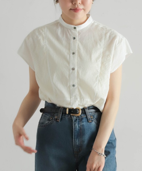 「NOMBRE IMPAIR」 半袖ブラウス FREE ホワイト レディース_画像8