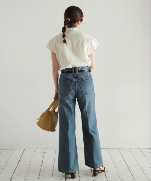 「NOMBRE IMPAIR」 半袖ブラウス FREE ホワイト レディース_画像9