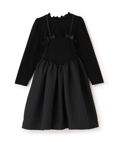 ワンピース フライストップス＆キャミワンピースセット「子供服
