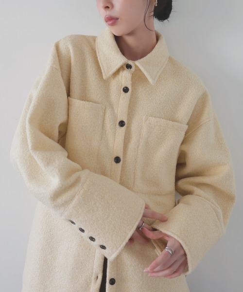 LIAN（リアン） ブラウス シャツ ループツイードシャツブルゾン