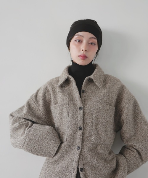 LIAN（リアン） ブラウス シャツ ループツイードシャツブルゾン