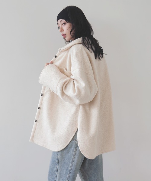 LIAN（リアン） ブラウス シャツ ループツイードシャツブルゾン