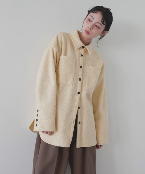 LIAN（リアン） ブラウス シャツ ループツイードシャツブルゾン