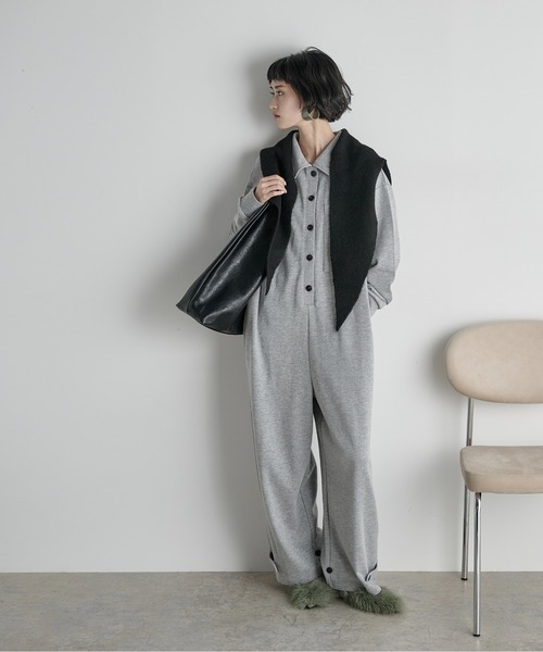 THE Yon オールインワン ポロスウェットオールインワン レディース