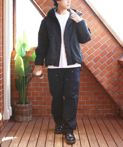 8 ダウンジャケット ダウン 撥水加工ポリピーチ中綿防風ジャケット