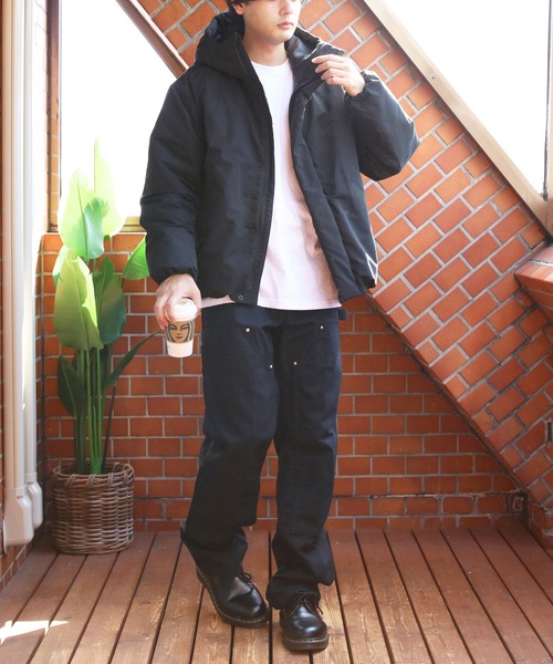 8 ダウンジャケット ダウン 撥水加工ポリピーチ中綿防風ジャケット