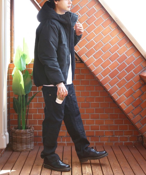 8 ダウンジャケット ダウン 撥水加工ポリピーチ中綿防風ジャケット