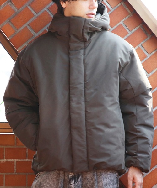 8 ダウンジャケット ダウン 撥水加工ポリピーチ中綿防風ジャケット