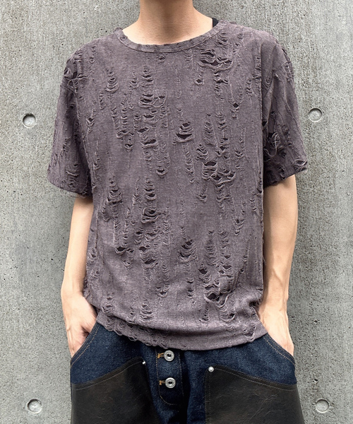 「MandO（Auntie Rosa）」 半袖Tシャツ LARGE ブラウン メンズ_画像7