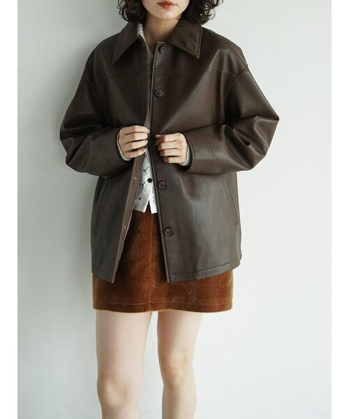 FIKA.（フィーカ） レザージャケット ライダース Faux leather jacket