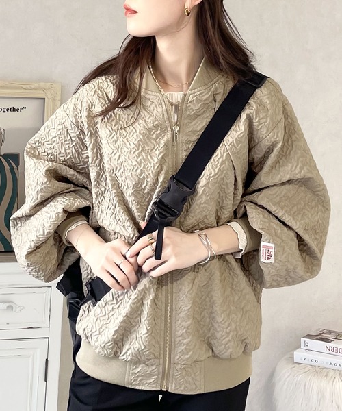 「Java」 ブルゾン LARGE グレイッシュベージュ レディース_画像8