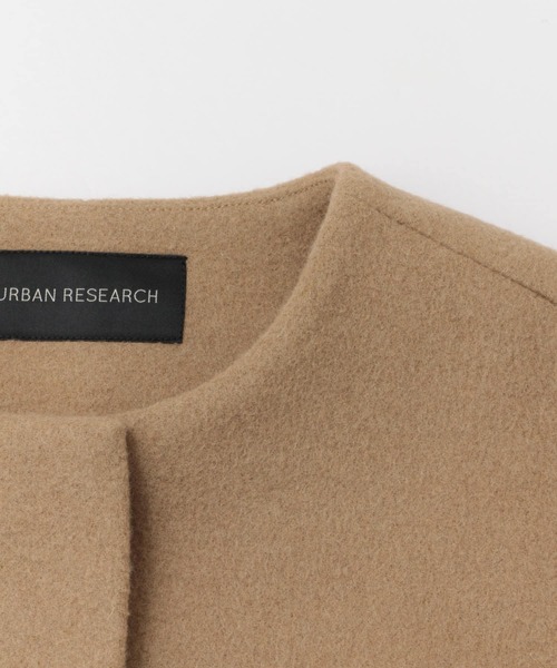 「URBAN RESEARCH」 ノーカラーコート FREE ライトピンク レディース_画像8