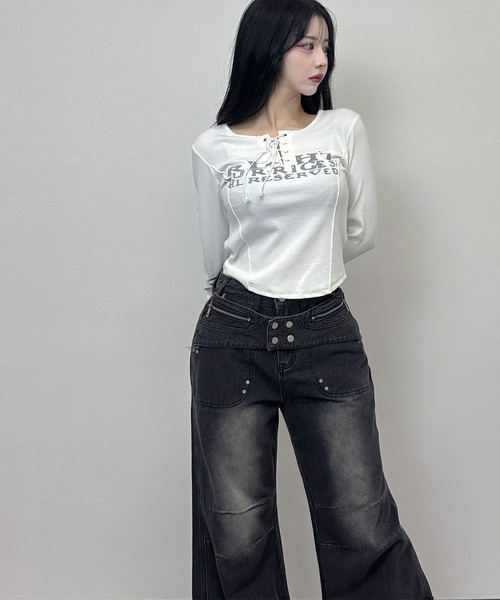 FOLLOWIN（フォロウィン） ジーンズ デニム デニムパンツ クロスベルト