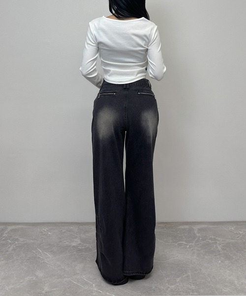 FOLLOWIN（フォロウィン） ジーンズ デニム デニムパンツ クロスベルト