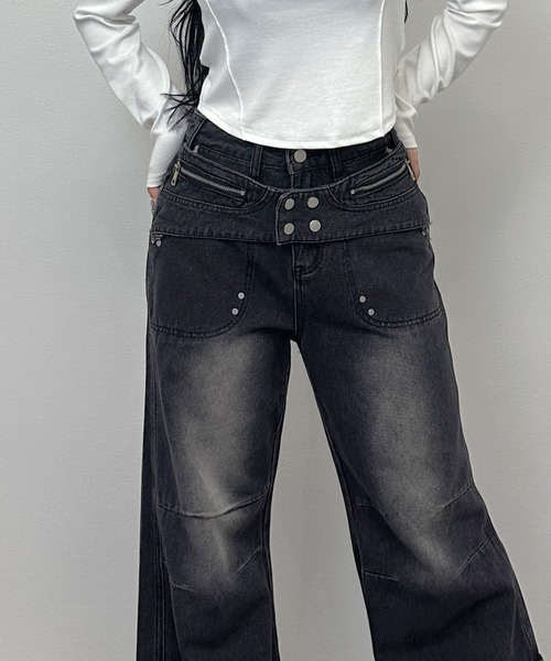 FOLLOWIN（フォロウィン） ジーンズ デニム デニムパンツ クロスベルト