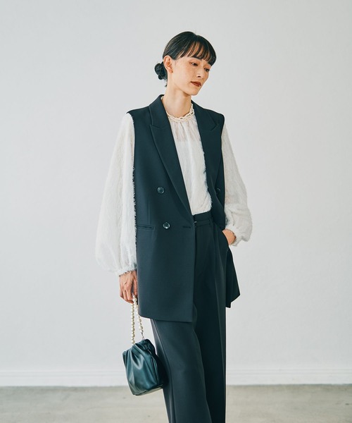 【新品タグ付】　【入卒式／セレモニー】Ｗクロスダブルジレ　LEPSIM LEPSIM（レプシィム） コート アウター 「入卒式／セレモニー」W