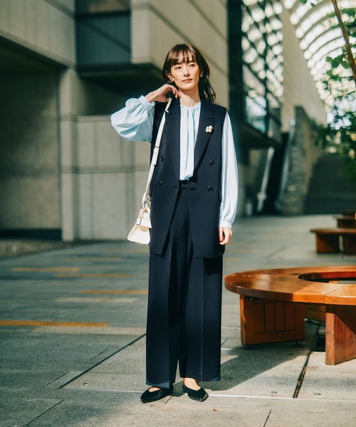 Ｗクロスダブルジレ　モカーキー LEPSIM（レプシィム） コート アウター 「入卒式／セレモニー」W