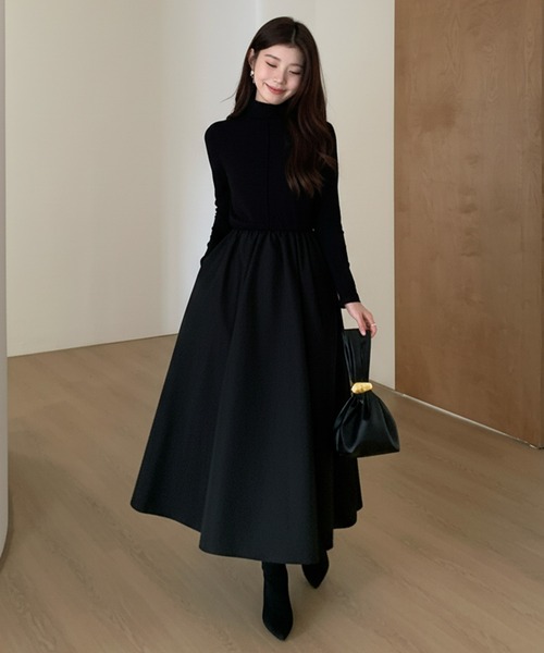 ⭐︎新品⭐︎LEONARD SPORT ブラック タートルネック ワンピース MAISON DE THERESE（メゾン ド テレーズ） ワンピース タートルネック