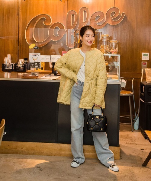 Yahoo!オークション - 「VICKY」 ダウンコート M カーキ レディース