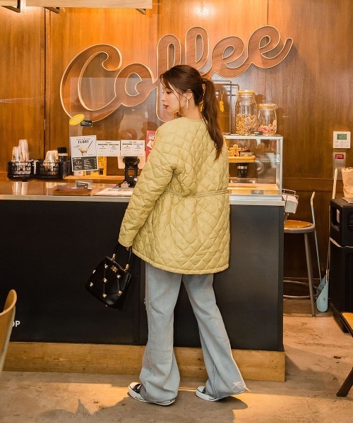 Yahoo!オークション - 「VICKY」 ダウンコート M カーキ レディース