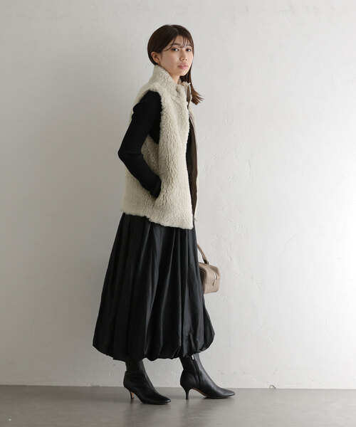 「La TOTALITE」 ベスト FREE アイボリー レディース_画像3