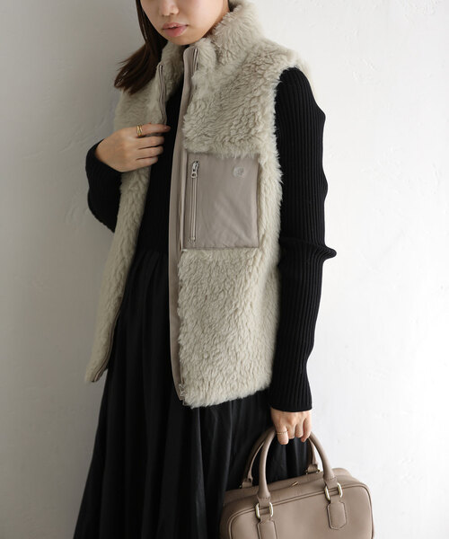 「La TOTALITE」 ベスト FREE アイボリー レディース_画像6