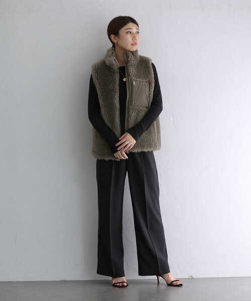 「La TOTALITE」 ベスト FREE アイボリー レディース_画像7