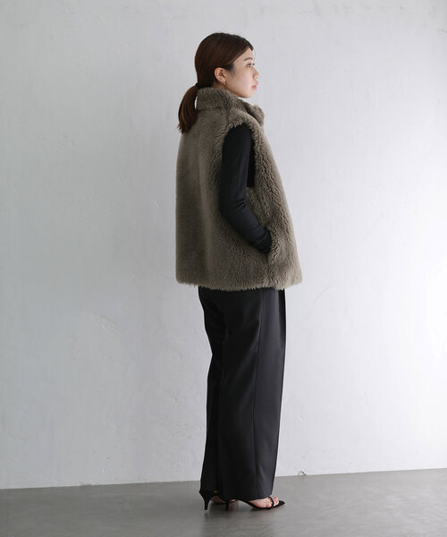 「La TOTALITE」 ベスト FREE アイボリー レディース_画像8