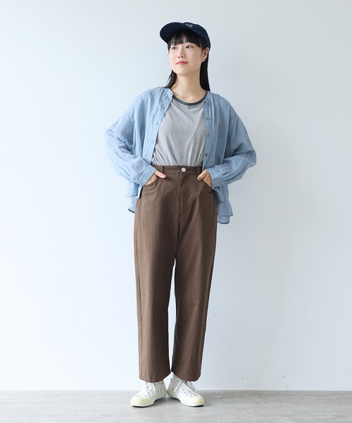bulle de savon（ビュルデサボン） ブラウス シャツ Ramie short