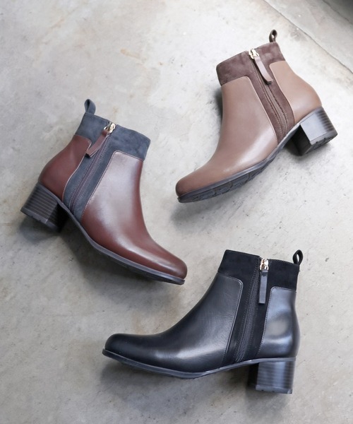 「MODE KAORI」 ショートブーツ 24.5cm ダークブラウン レディース_画像2