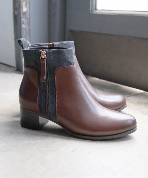 「MODE KAORI」 ショートブーツ 24.5cm ダークブラウン レディース_画像8